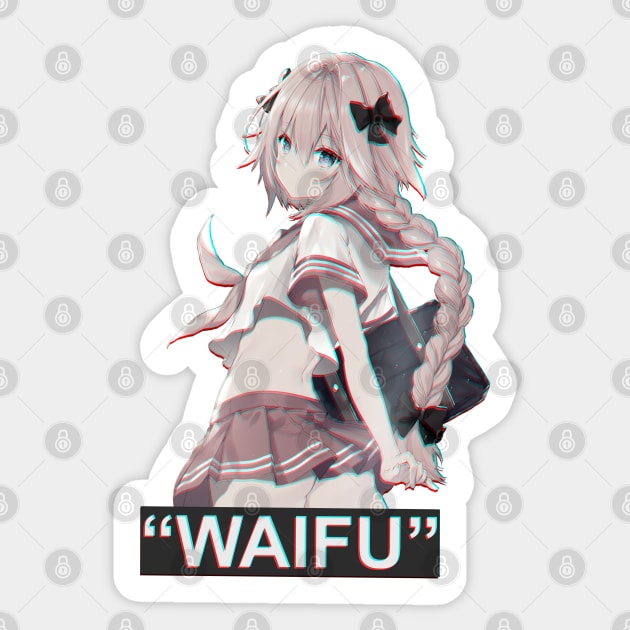 Glitch Fate Astolfo Waifu Sticker by cocorf